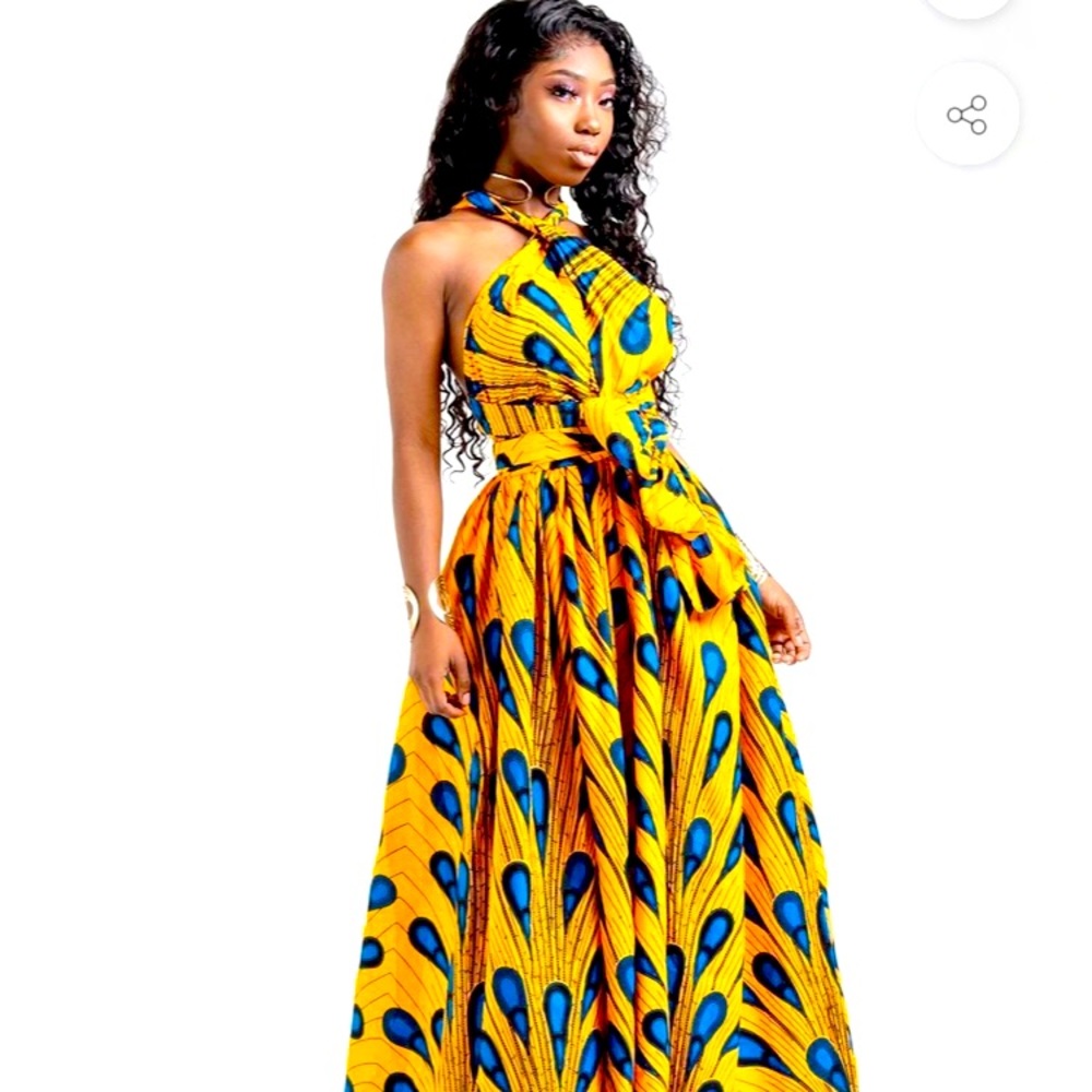 African maxi infinity dress